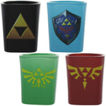 Zelda Logos and Shield Square Shot Glass Set