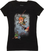Zelda Windwaker Link Map Swing Juniors T-Shirt