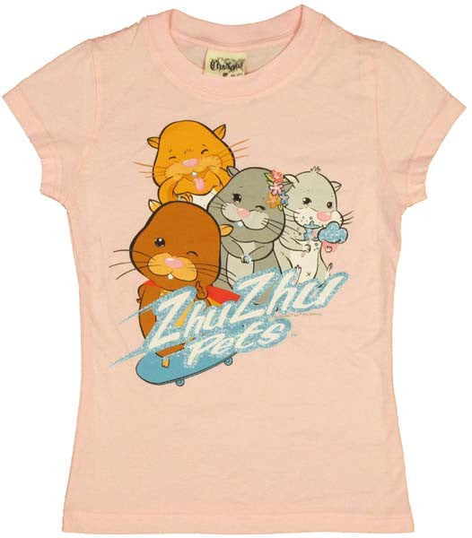 Zhu Zhu Pets Group Girls Youth T-Shirt