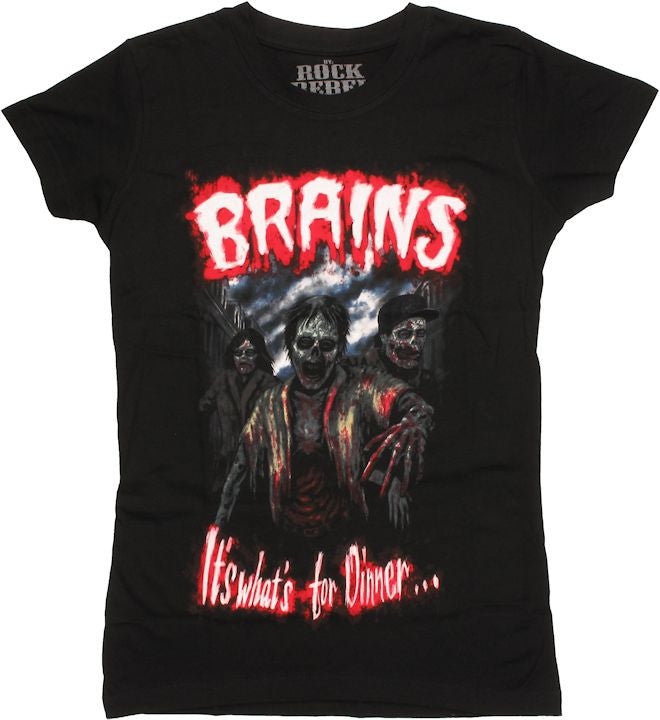 Zombies Brains Dinner Baby Tee